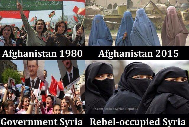 Afganistan Siria prima e dopo l'intervento militare dell'Occidente