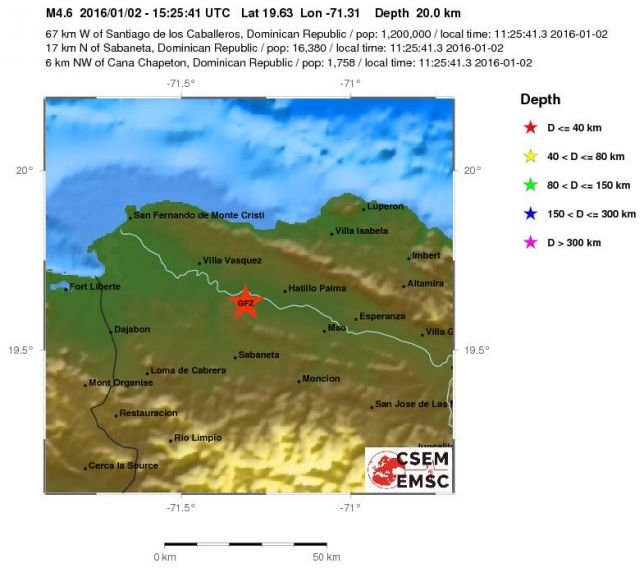mappa terremoto repubblica dominicana