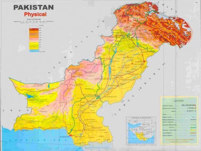 mappa del Pakistan