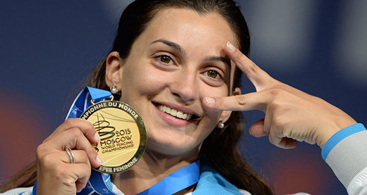 Rossella Fiamingo dopo l'oro nella spada