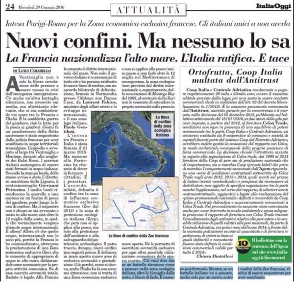renzi vende ai francesi il territorio maritimo a nord della Sardegna