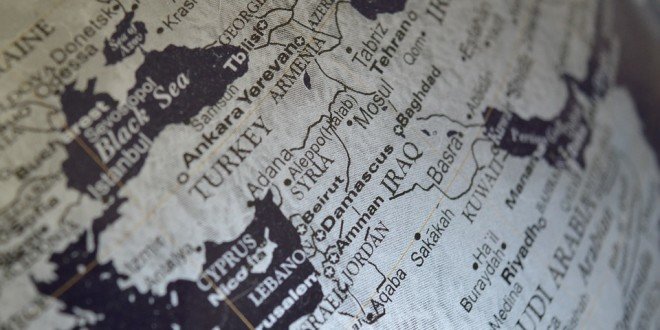 mappa del medio oriente