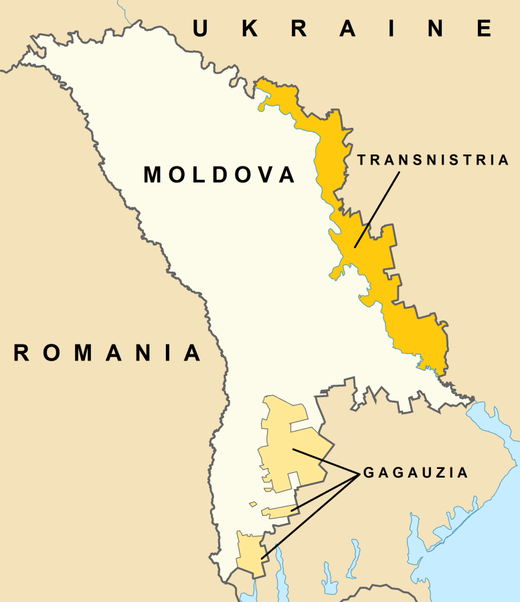 mappa Moldavia e Transnistria