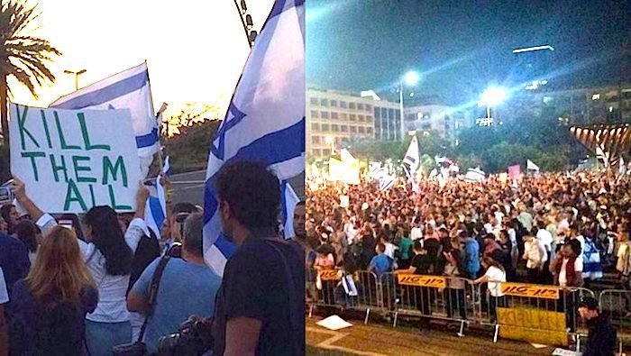 Manifestazione genocidio palestinesi tel-aviv