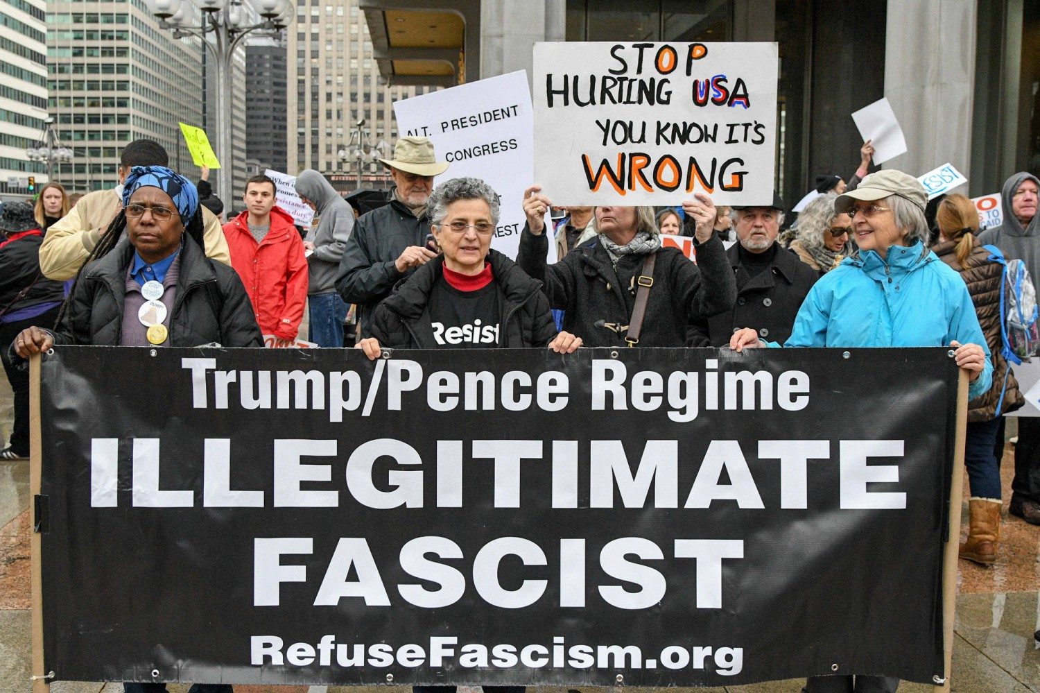 protesti contro trump