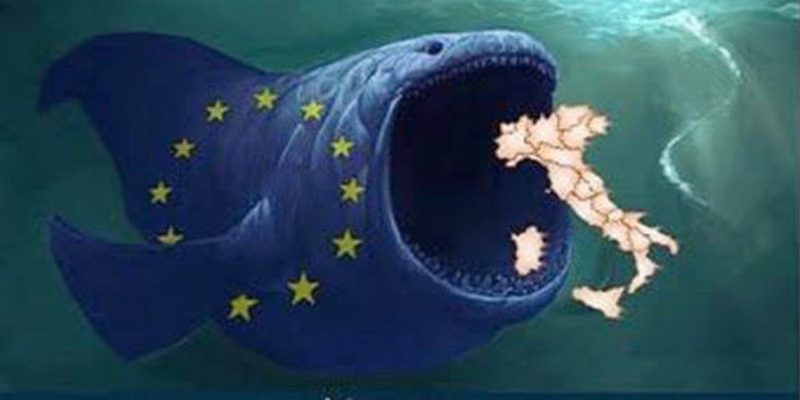 squalo UE inghiotte l'Italia
