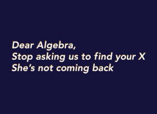 Dear algebra