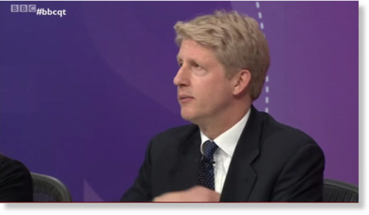 Jo Johnson question Time wire