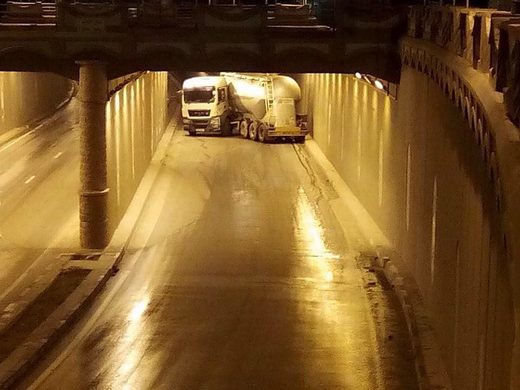 Truck, wrong way