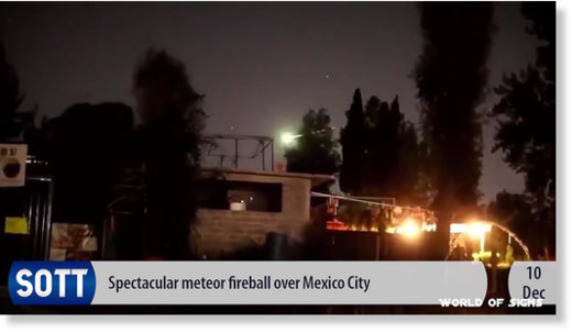 meteor Mexico city December 2018