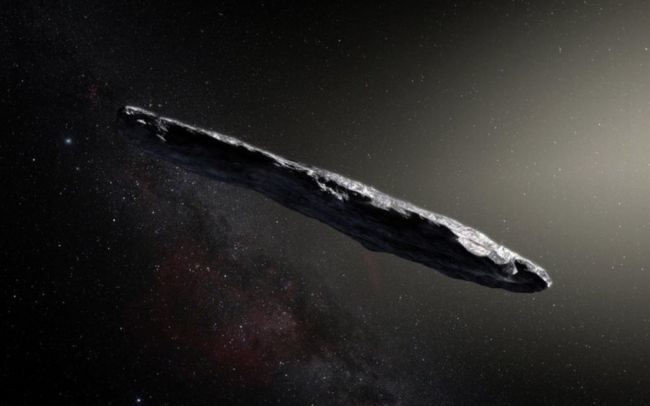 Artist's illustration of 'Oumuamua