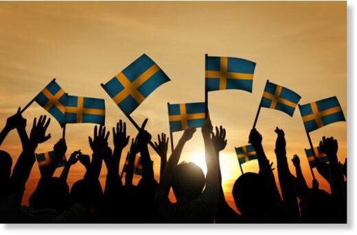 Swedes celebrating