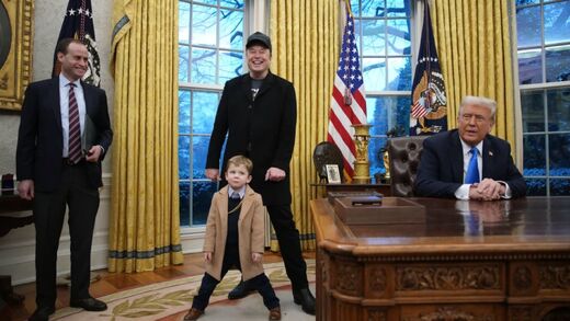 musk little X trump oval office